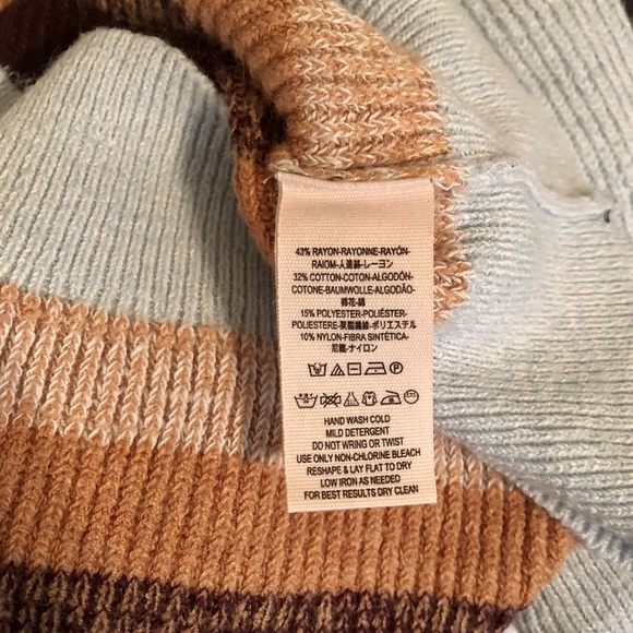 FREE PEOPLE 🎉HP🎉 Sky Blue Combo Sweater - Picture 4 of 5